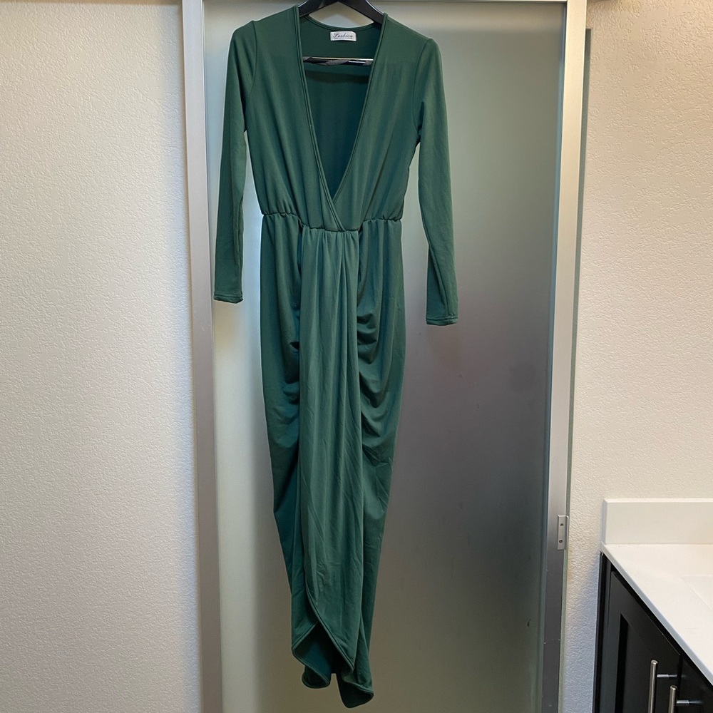 Emerald green dress